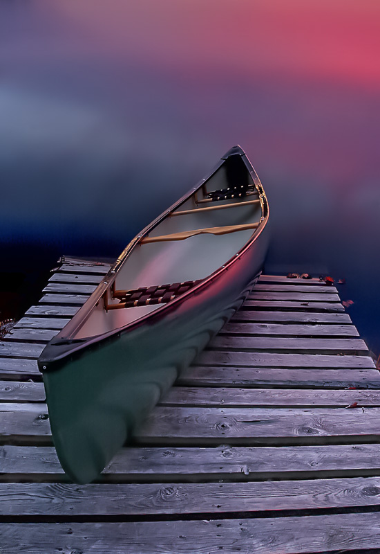 Canoe Twilight, Kejimkujik, Nova Scotia, by Andrew Jones