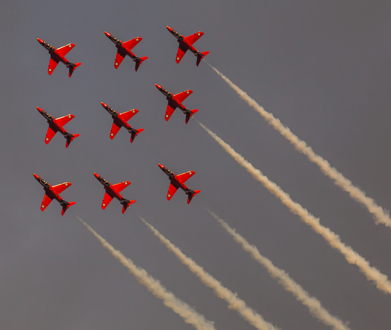Red Diamond, Red Arrows, Hampshire, by Andrew Jones