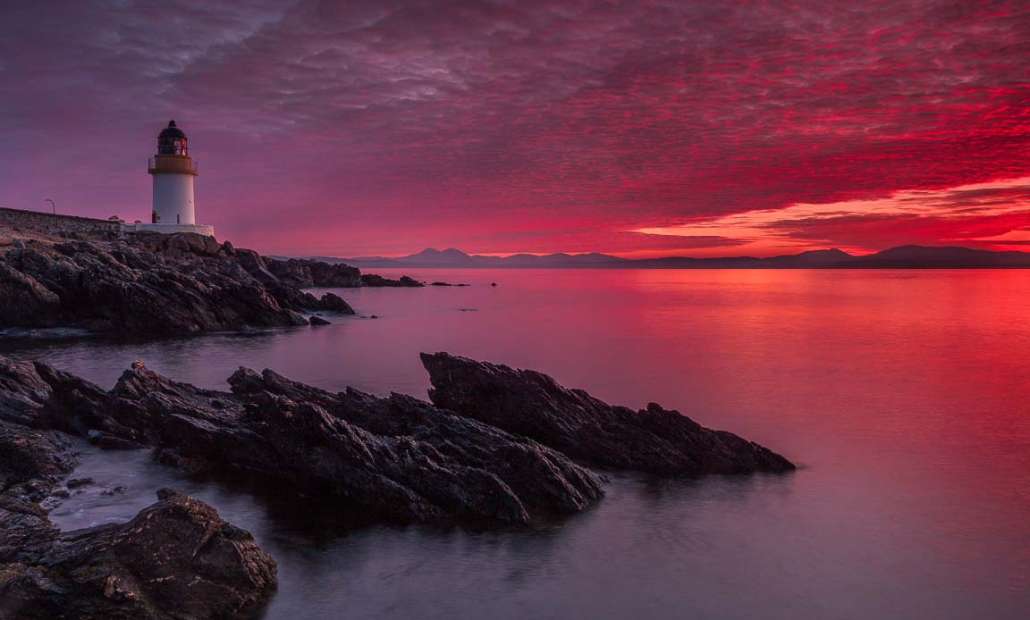 Red Skies over Loch Indaal, Islay, Scotland, by Andrew Jones