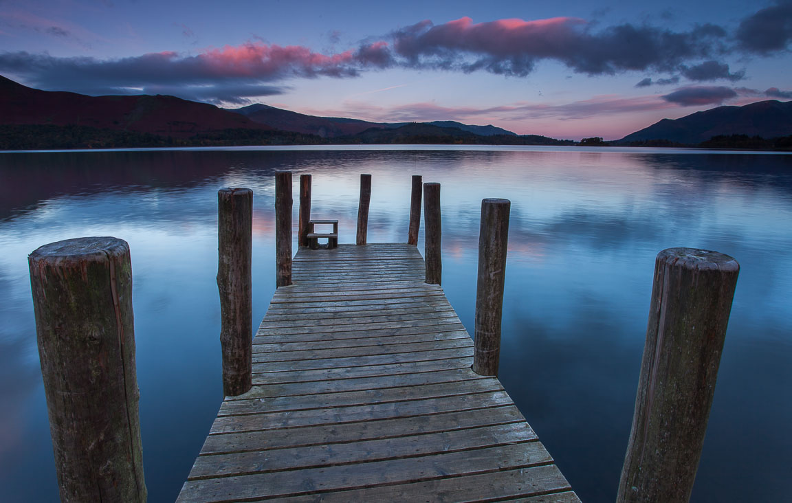 Landing Stage Twilight, Derwent Water, Lake District, by Andrew Jones