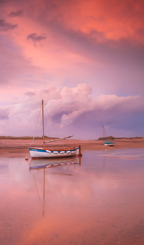 Evening Storm over the Harbour, Burnham Overy Staithe, Norfolk, by Andrew Jones